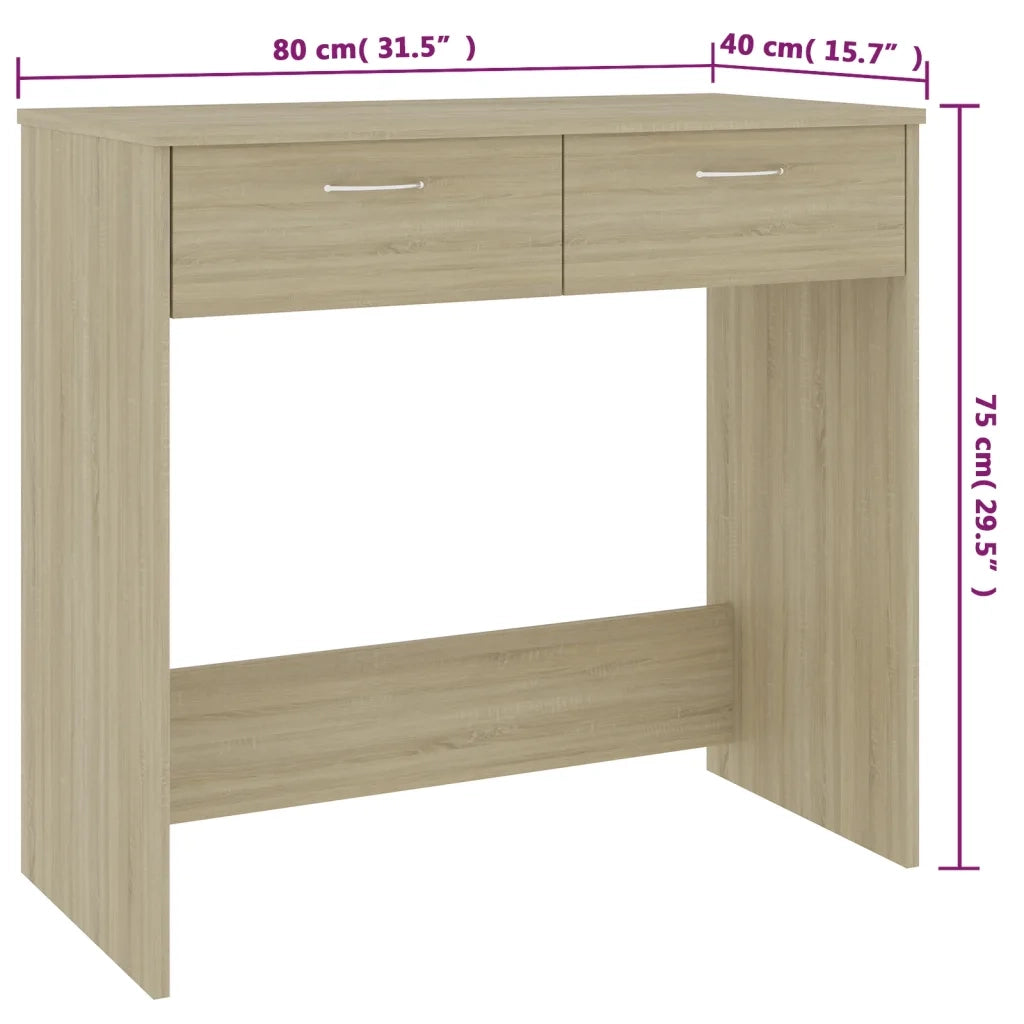 Scrivania Rovere Sonoma 80x40x75 cm in Legno Multistrato 801358