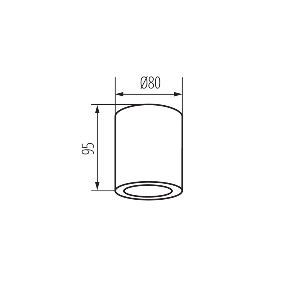 Kanlux SANI faretto soffitto nero alluminio GU10 IP44