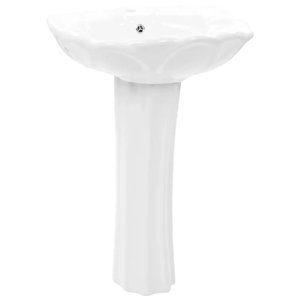 Lavandino a Colonna in Ceramica-Lavabo-Lavello Bianca 580x510x200 mm