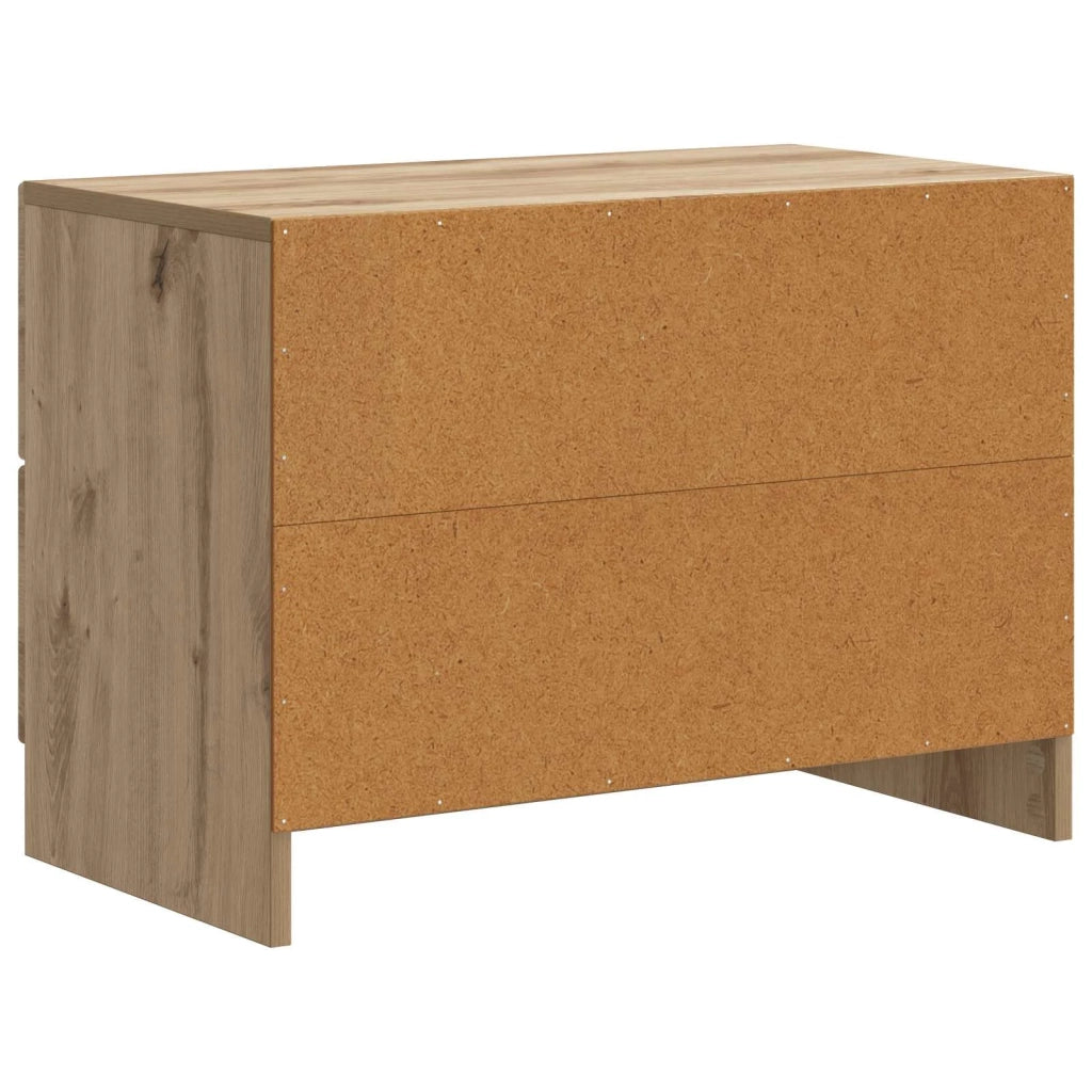 Comodino | Armadio da Notte | Mobiletto da notte Rovere Artigianale 62 x 34,5 x 44,5 cm