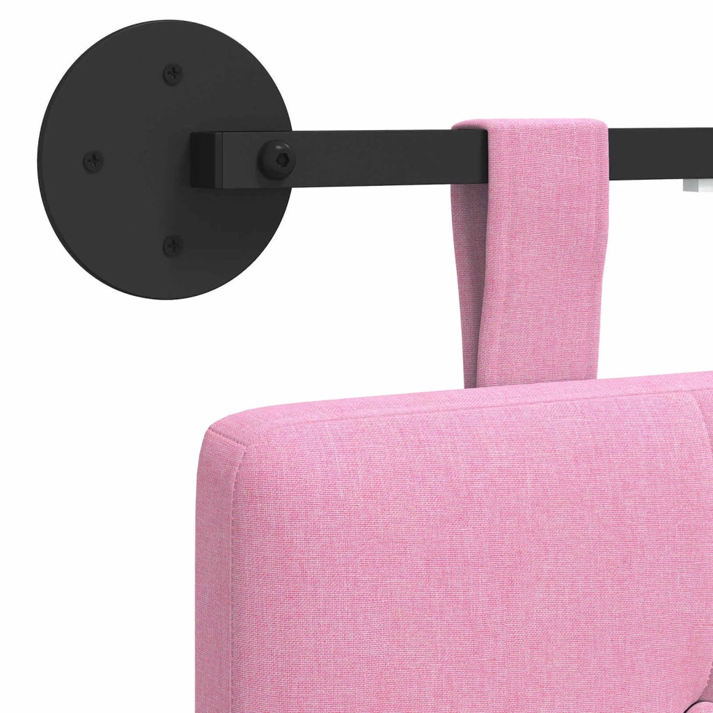 Testiera | Testata sospesa Con luce LED Rosa Tessuto
