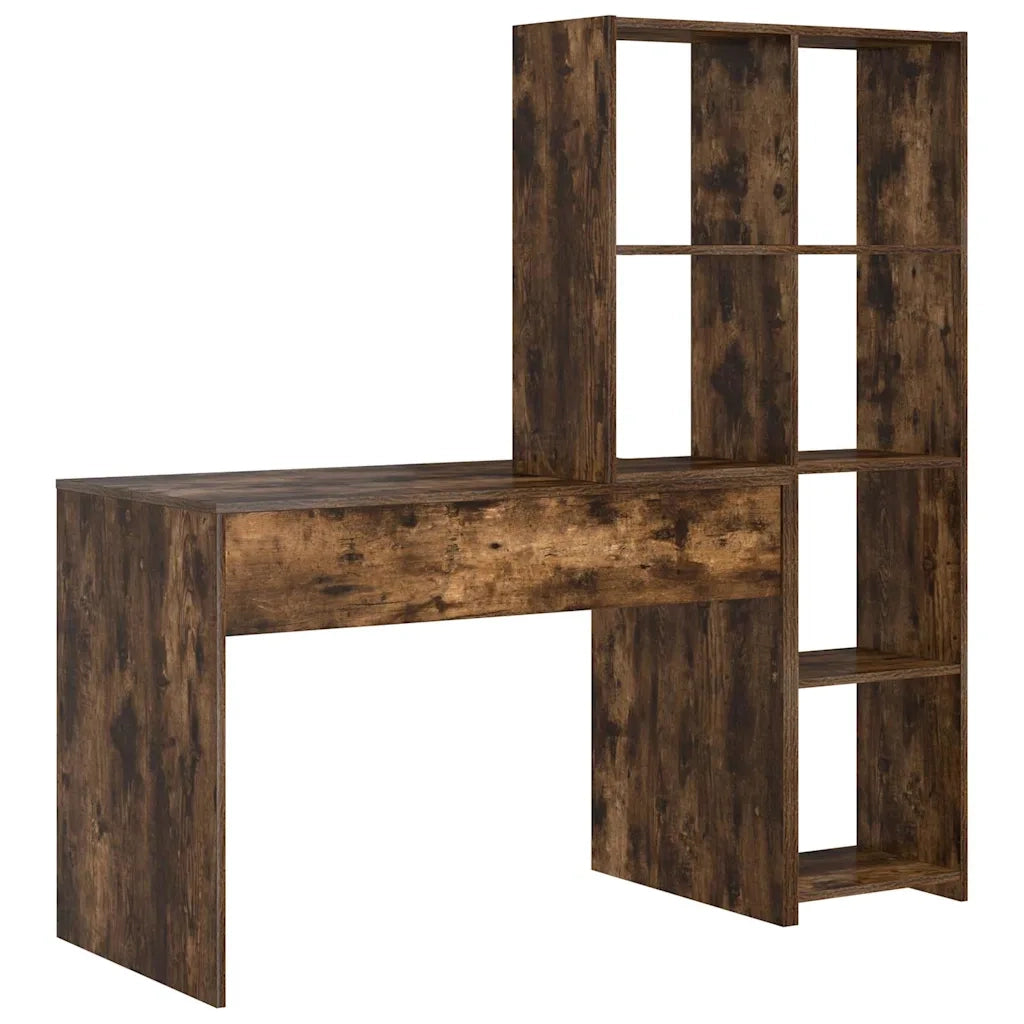 Scrivania | Tavolo da Ufficio Rovere fum¨¦ 138,5 x 55 x 143 cm Legno multistrato