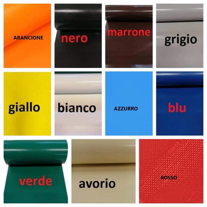Telo PVC IGNIFUGO Impermeabile Grigio | Telone Solo Rinforzato Sui Lati 650g/mq | Copertura Esterna | 6x9m | Resistente Multiuso
