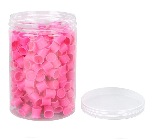 Mini Cup di Inchiostro per Tatuaggio 300 Delig - Bicchieri di Silicone da Detersa - Mini Bicchiere per Pigmenti - Cup di Trucco - Adatto per Ciglia/Eyeliner/Labbra - Igiene e Praticità