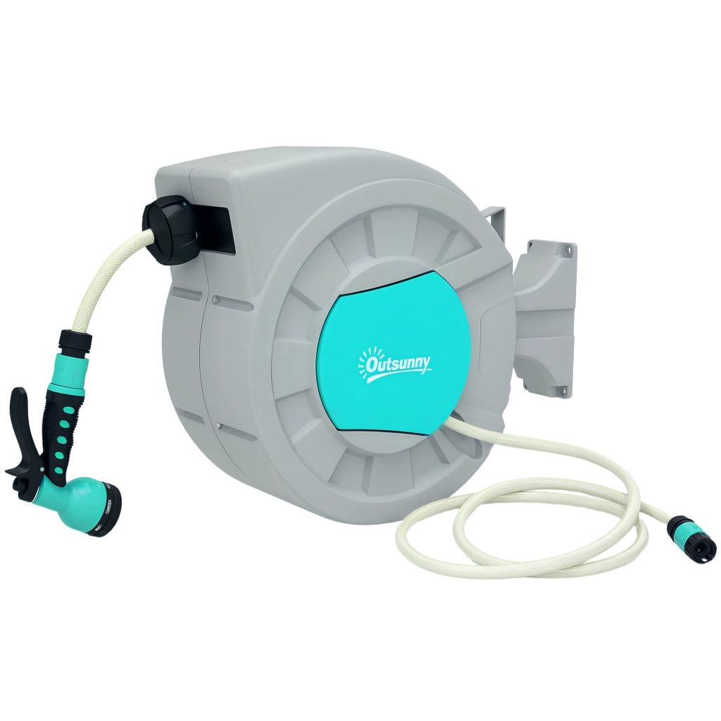 Avvolgitubo Automatico da Parete 25+2m ¨C Xylo ¨C Grigio con 7 Getti