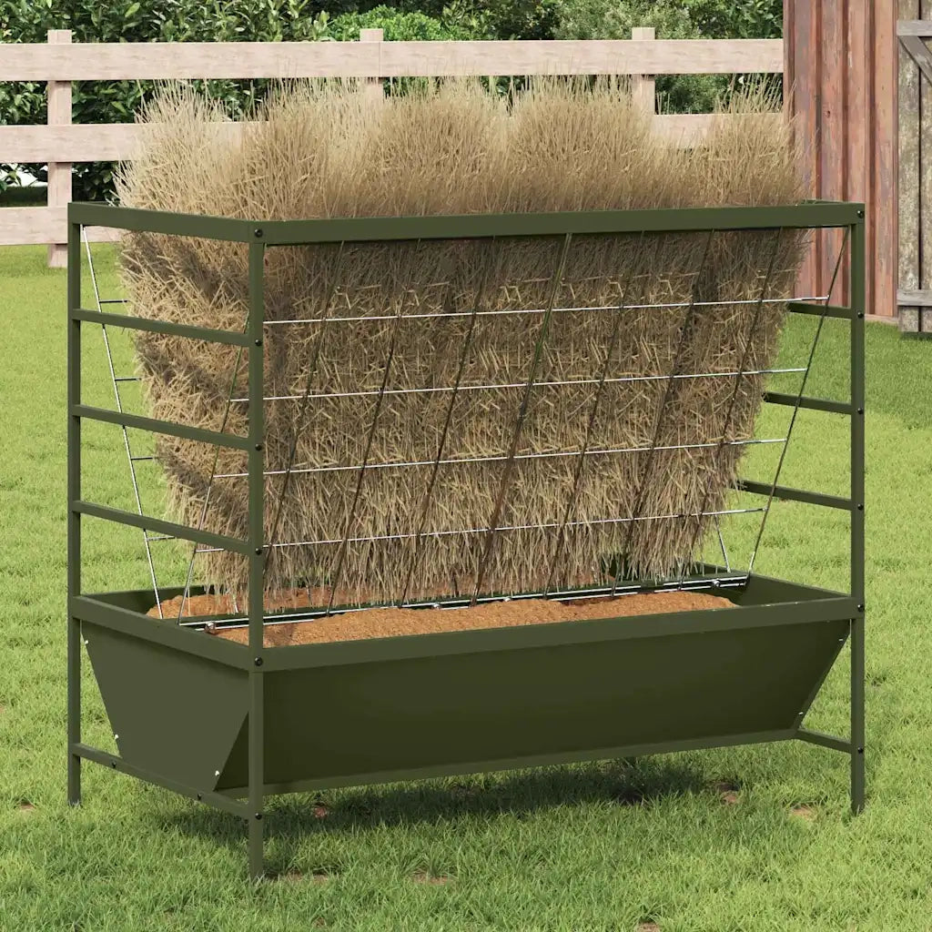 Mangiatore per Bestiame Verde oliva 100 x 60 x 90 cm 874658