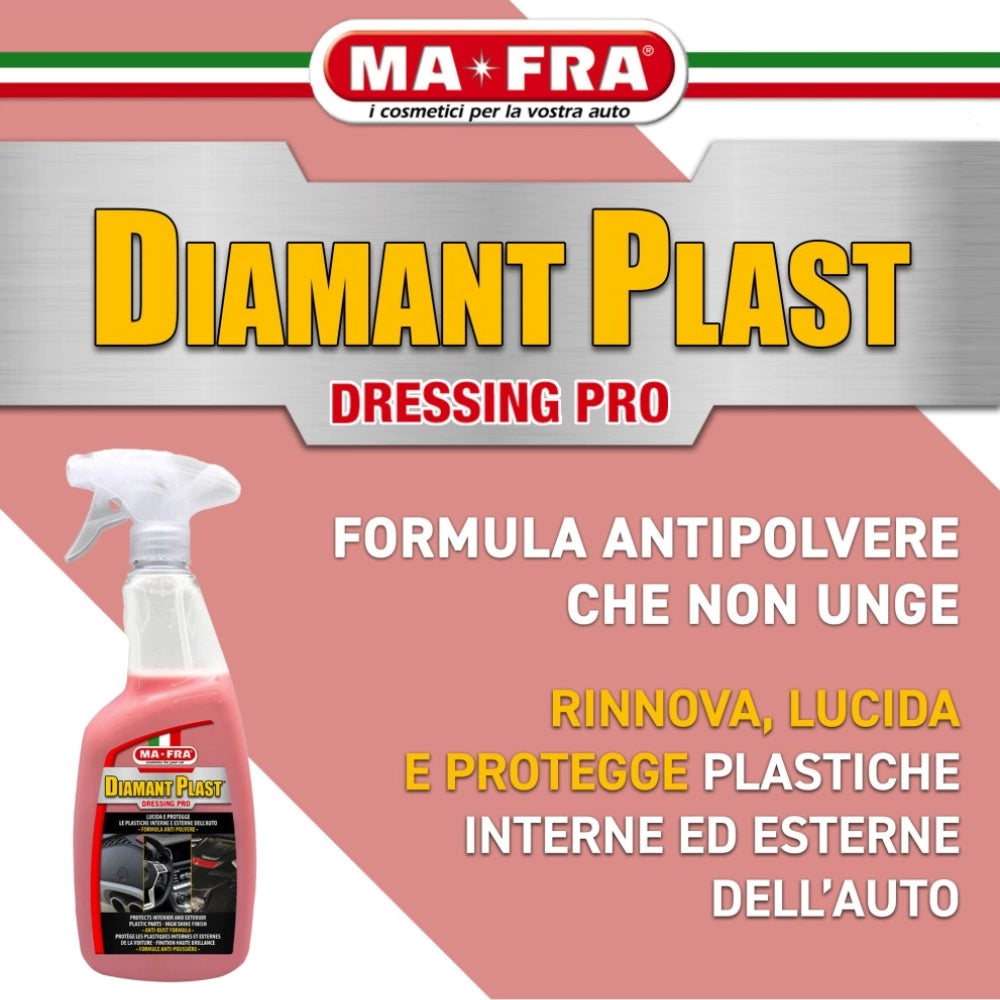 Diamant plast dressing pro rinnova lucida e protegge plastiche auto 750 ml
