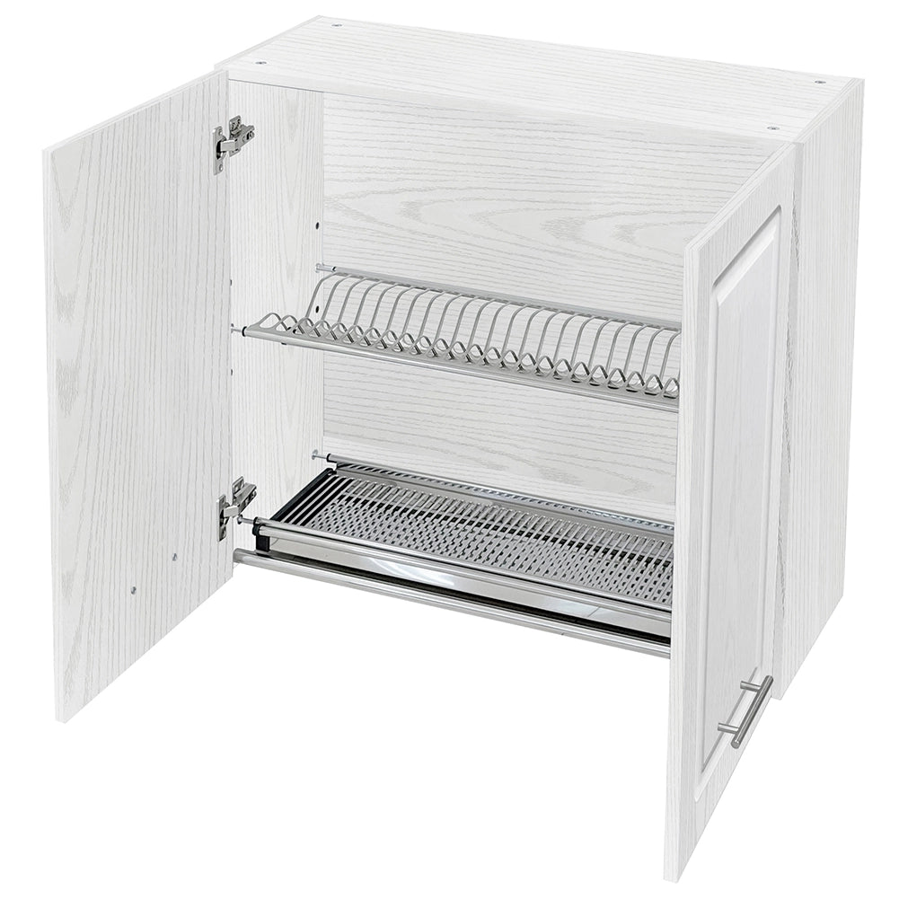 Pensile Cucina Scolapiatti con Raccogli Gocce Mobile Boiserie Bianco Frassianto