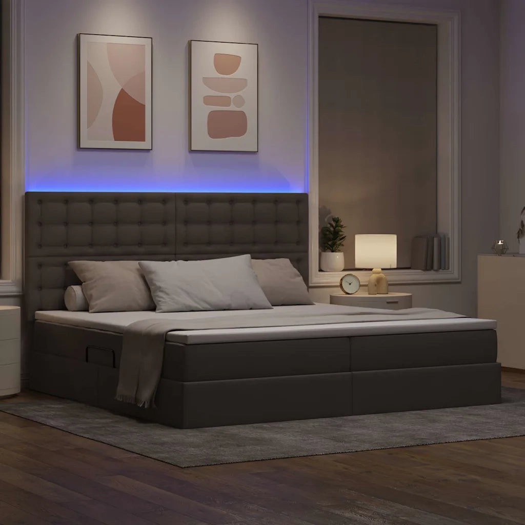 Letto con contenitore e LED Talpa 200 x 200 cm Poliestere 3372567