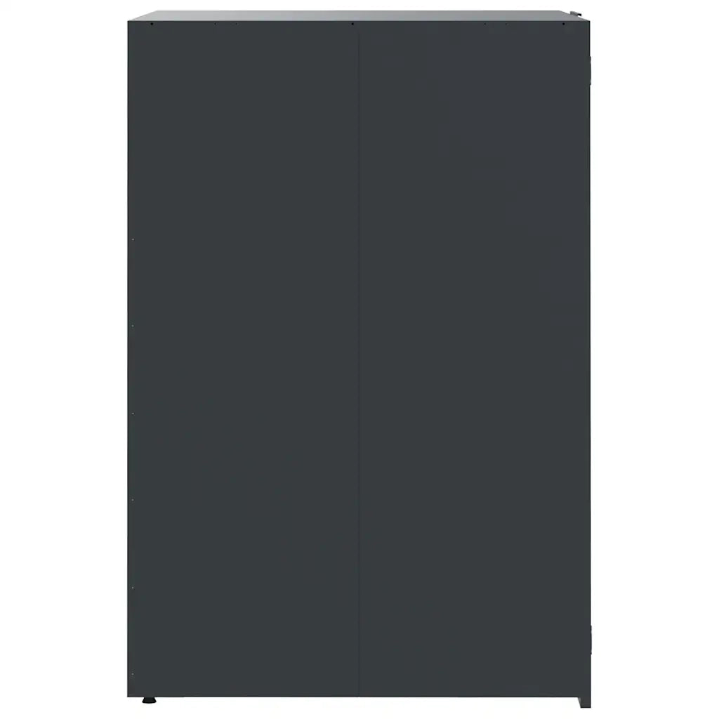 Copribidone con Ruote 2 Bidoni Antracite 138x79x117cm Acciaio 3279982