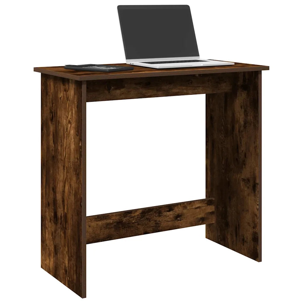 Scrivania | Tavolo da Ufficio Rovere Fumo 80x40x75 cm in Legno Multistrato
