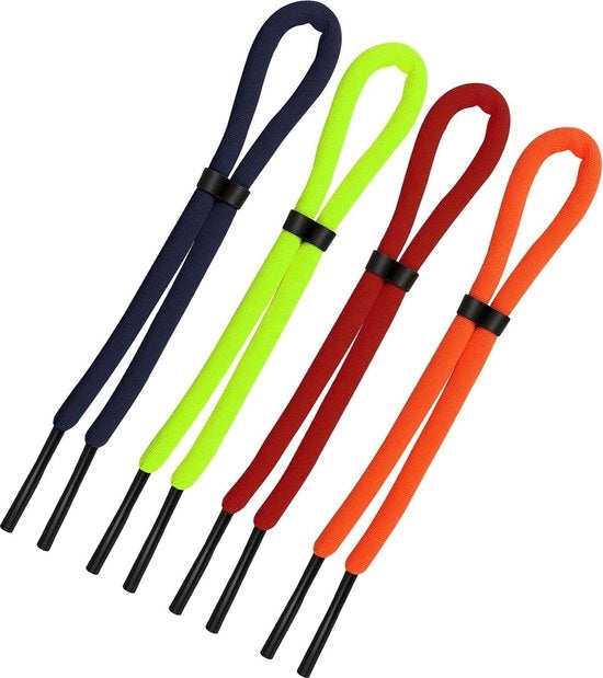 Solella Flottante - Cordone di Occhiali da Sole Adattabile - Anti Perdita - Attività Acquatiche Canoa Surf - Uomo Donna - 4 Pezzi 66 cm .