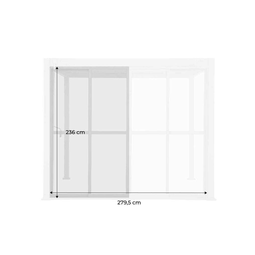 Porta scorrevole per pergola triomphe, 3 m, antracite