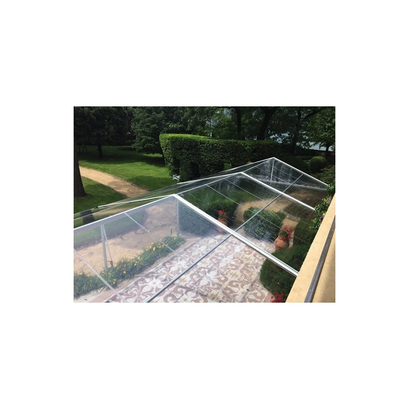 Telo PVC Cristal 1,8x5m, Spessore 0,65MM, 750g/m² - Trasparente IGNIFUGO con Occhielli 50cm - Resistente UV & Impermeabile - Made in Italy