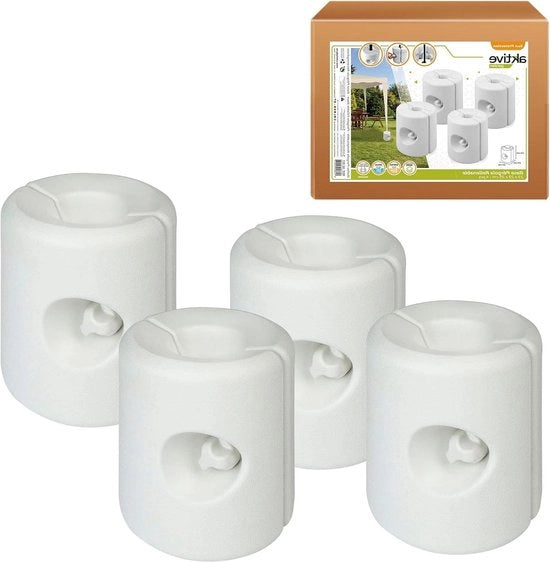 Pacchetto di 4 contenitori di pesce carpa bianchi - 25 x 25 x 25 cm - Contenitori allungati