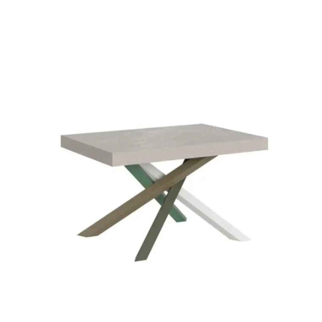 Tavolo allungabile 120/224x90 cm Volantis cashmere gambe multicolore 4/A
