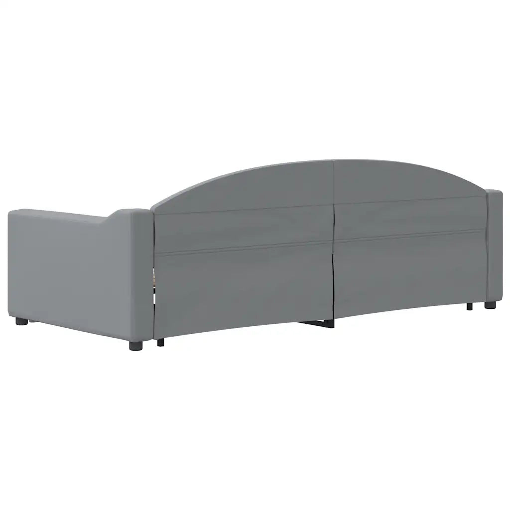 Divano Letto Estraibile Cassetti Grigio Chiaro 90x200cm Tessuto 3197566