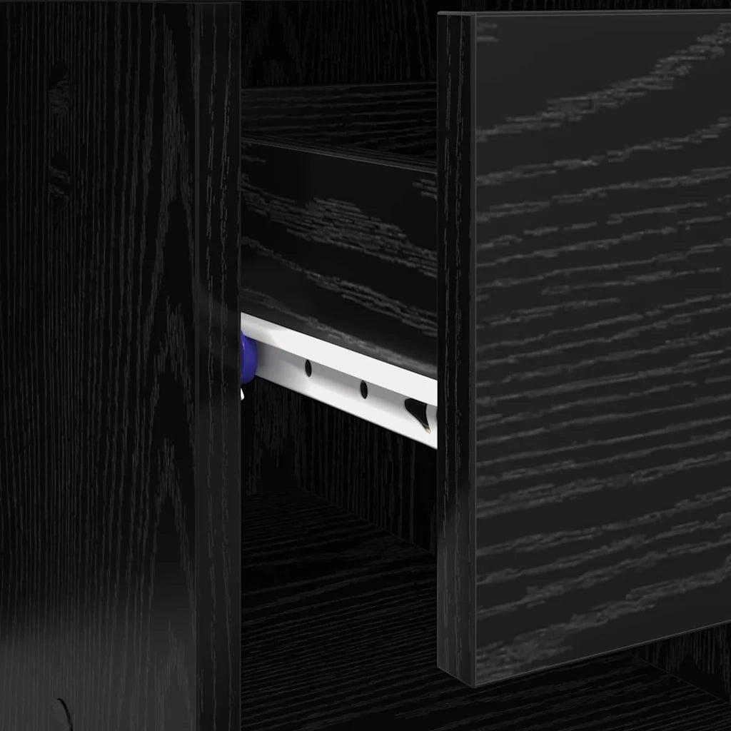 Scrivania | Tavolo da Ufficio Rovere Nero 90 x 49 x 75 cm Legno multistrato
