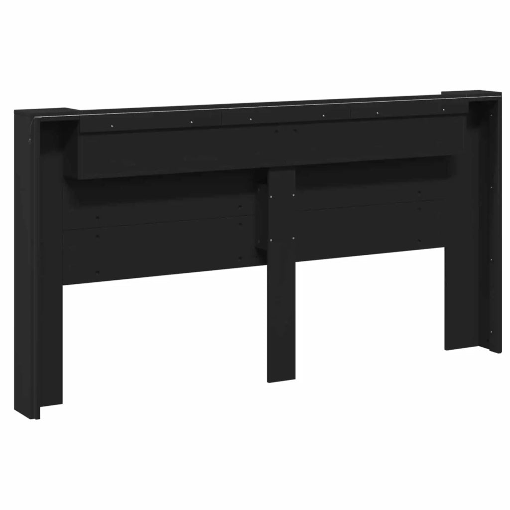 Testiera | Testata Nero 200 x 16,5 x 103,5 cm Legno multistrato