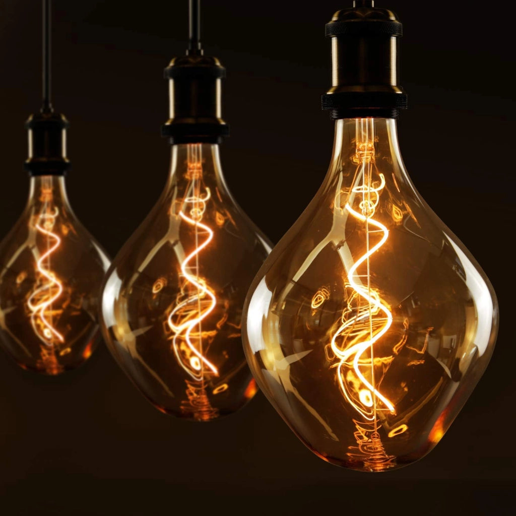 ZMH 1 lampadina LED grande E27 3W lampada a incandescenza irregolare bianco caldo 2200K non dimmerabile