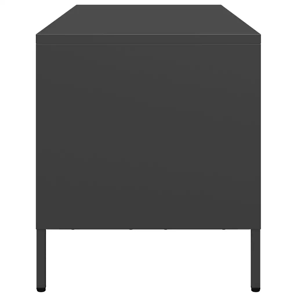 Mobile TV | Armadietto TV | Mobile Porta TV Nero 101,5x39x43,5 cm in Acciaio Laminato a Freddo