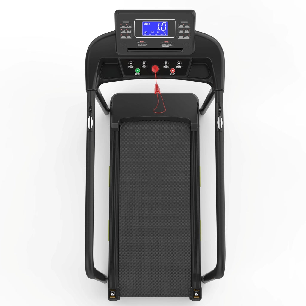 Tapis roulant per anziani, display a LED, maniglie allungate, carico massimo 135 kg, colore nero