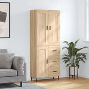Credenza-Buffet-Armadio da cucina Rovere Sonoma 69,5x34x180 cm in Legno Multistrato 287785