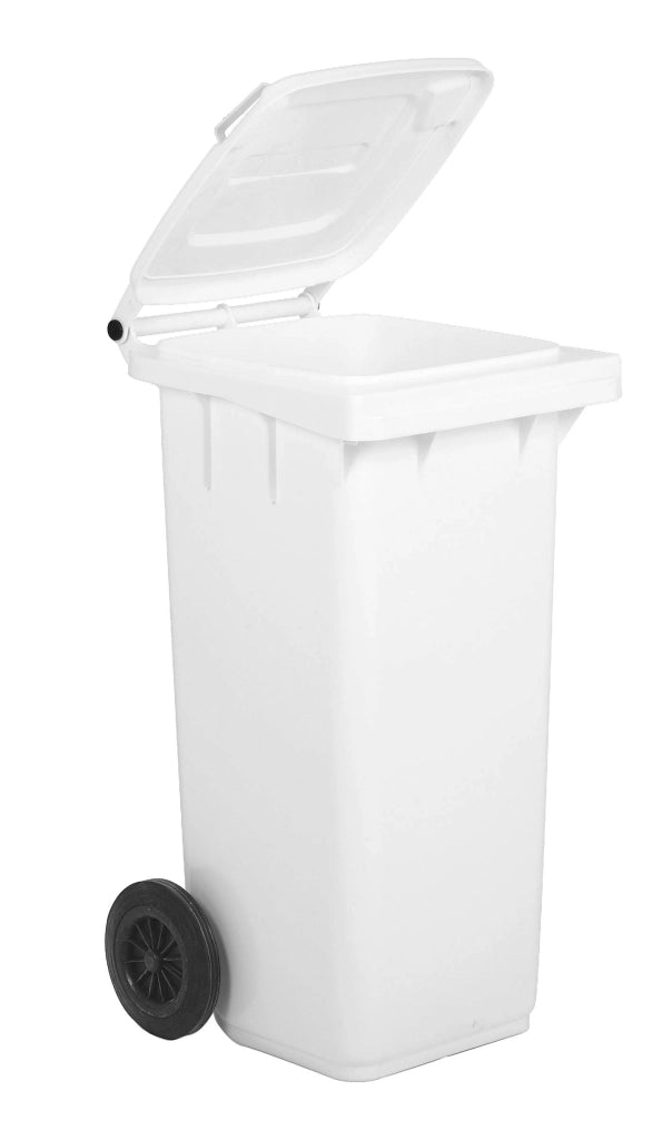 Bidone Quadro Nettezza Urbana con Ruote 120 l 48 CMX57X95H. Bianco Ics