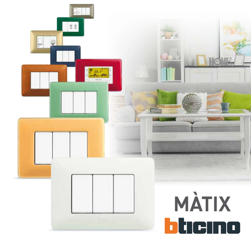 Bticino matix tappo copriforo bianco am5000