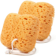 Due pezzi di spugne da bagno, spugna da bagno con struttura a graticola, schiuma densa per una pulizia delicata e profonda per uomo e donna