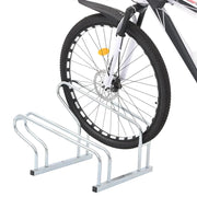 Supporto per 2 Bici da Pavimento Autoportante Acciaio Zincato CFW4348819
