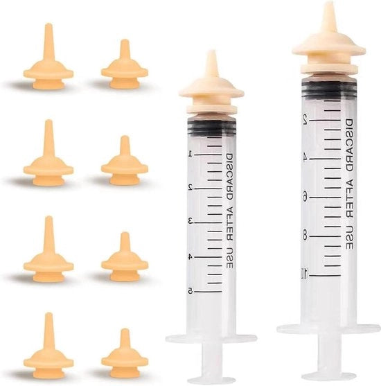Set di alimentazione per gatti in 10 pezzi con biberon e giocattoli per gatti - 2 biberon in plastica e 8 giocattoli in silicone per gatti, cani, conigli e accessori riciclabili