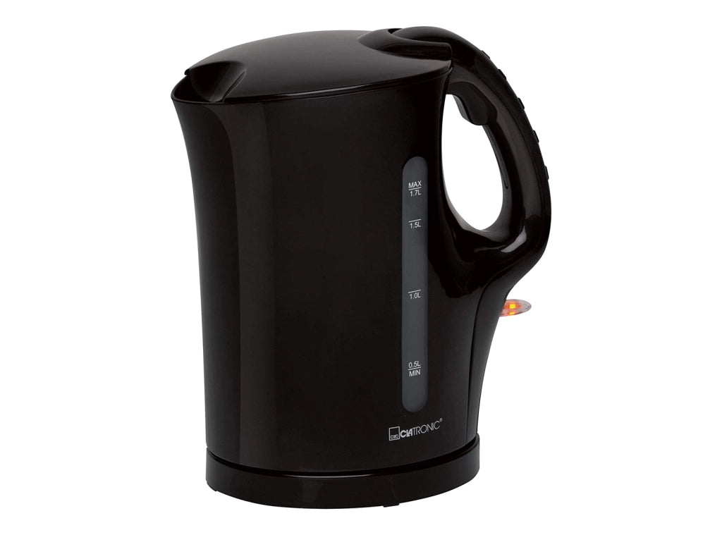 Bollitore Clatronic da 1.7 lt, 2000 W Nero Acciaio Inossidabile Senza Filo WK 3445