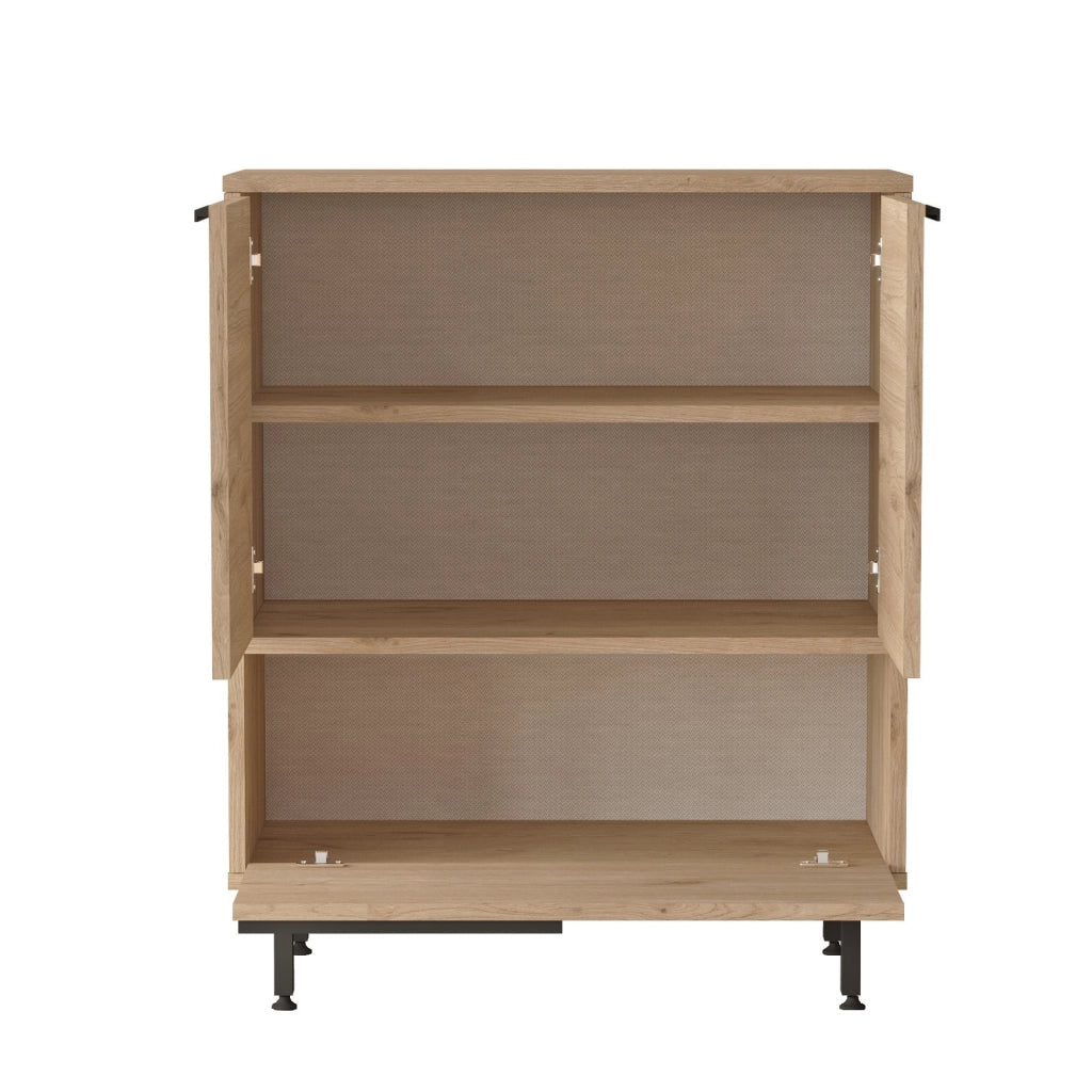 Scarpiera in legno "Calvin" - 74 x 35 x 90 cm - Marrone
