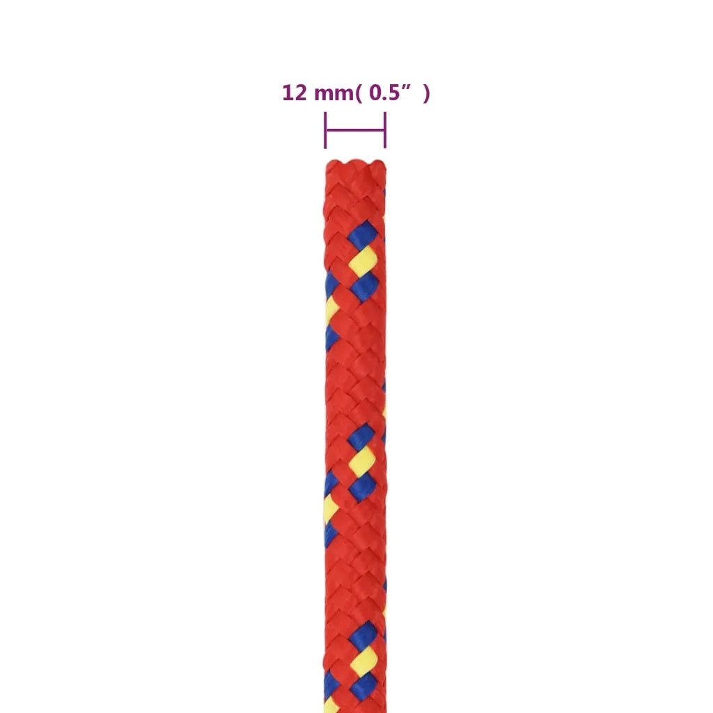 Corda per barca Rossa 12 mm 100 m in Polipropilene 152407