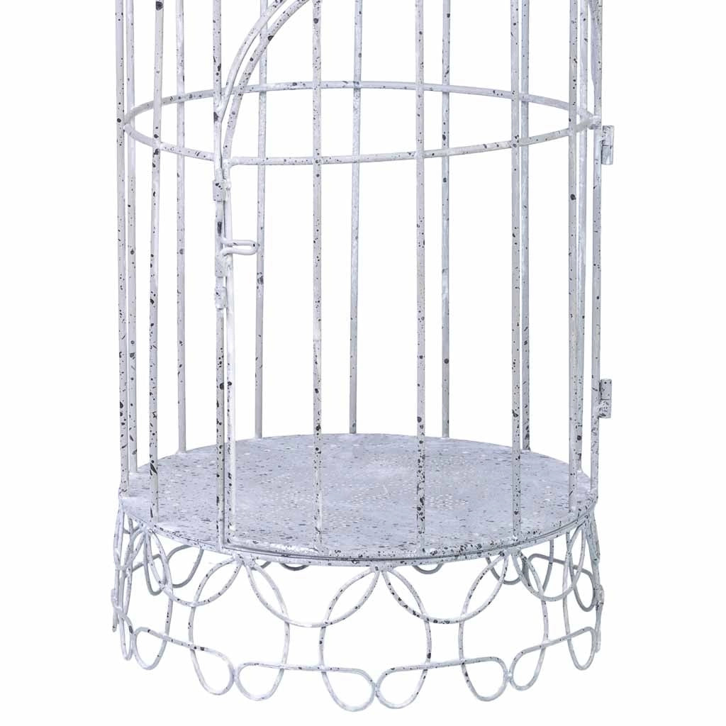 Gabbia decorativa in metallo 24,13x24,13x74,93h cm grigio