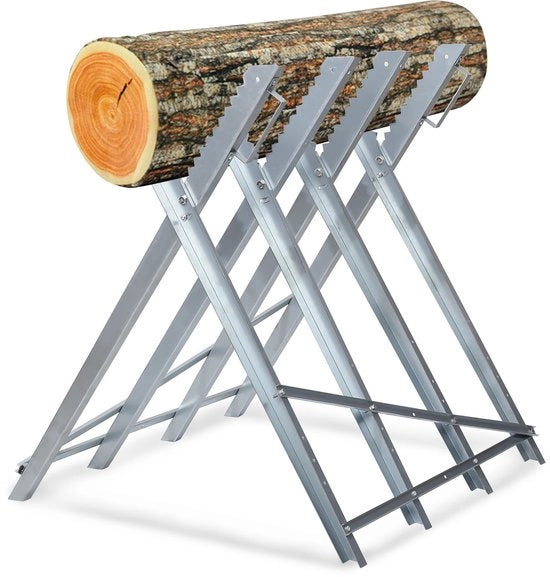 Zaagbok Opvouwbaar fino a 150 kg Zaagbok gialzata Inclinabile 80x81x80cm - Argento