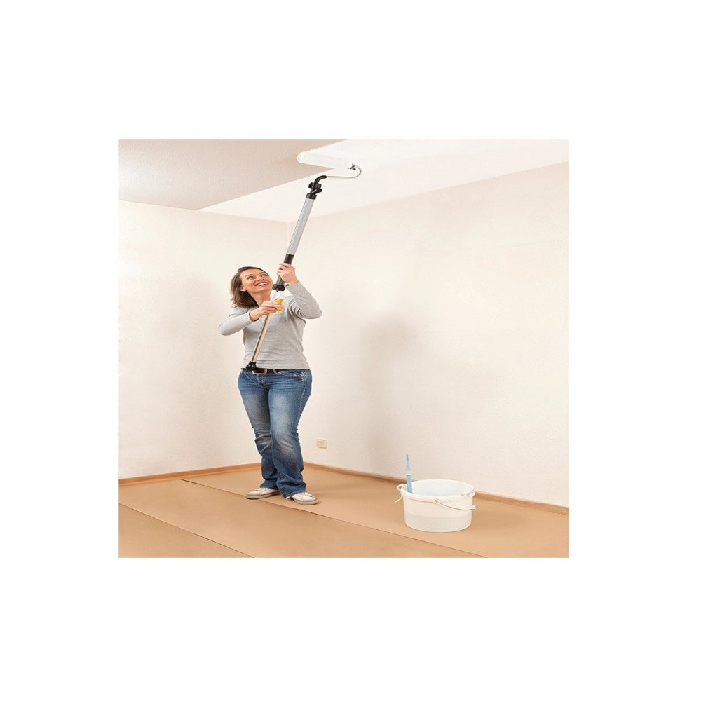 Trade Shop - Rullo Pittura Con Serbatoio Ricaricabile Antigoccia Con Manico Telescopico -