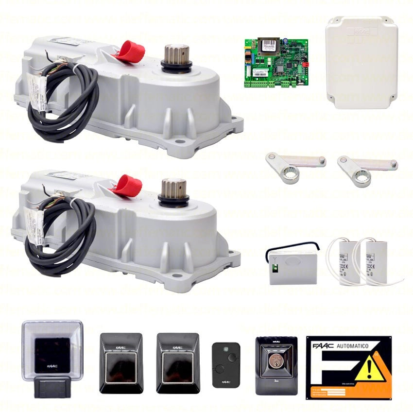 106747445 FAAC KIT POWER 24V SAFE PER CANCELLI A BATTENTE INTERRATO AUTOMAZIONE