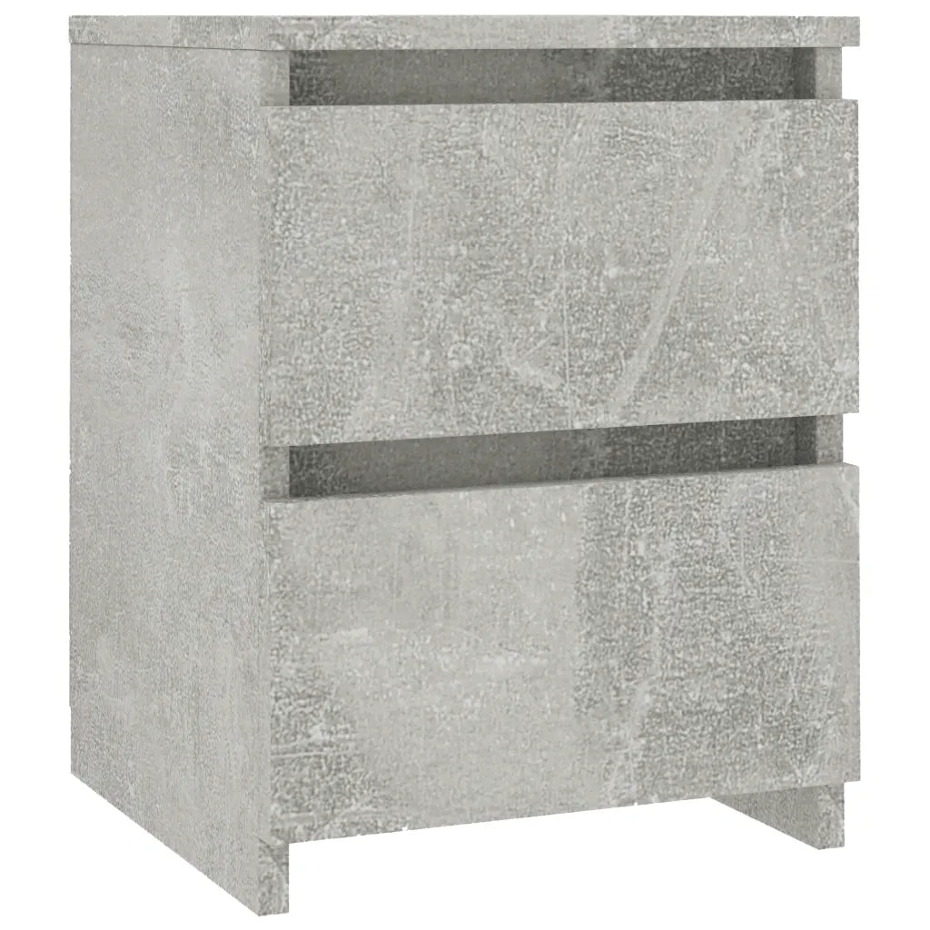Comodino Grigio Cemento 30x30x40 cm in Legno Multistrato 800521