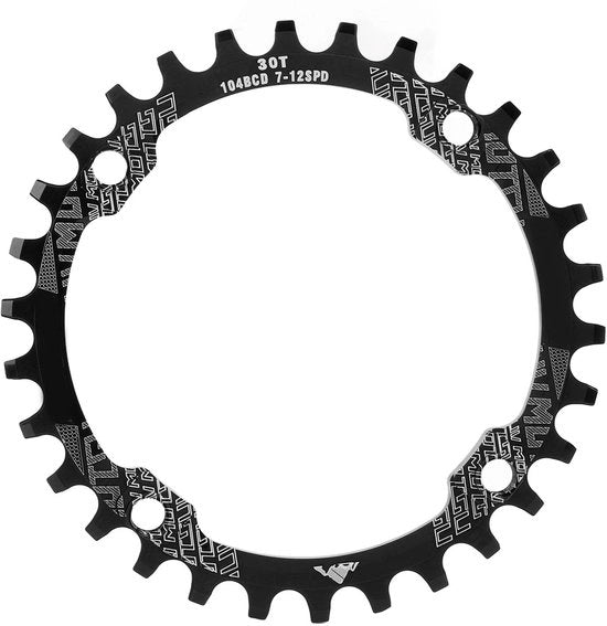 Pignone a Catena 30V - Alluminio - Velocità Singola - BCD 104mm - Alta Resistenza - Presa Elevata - Pignone per Bicicletta