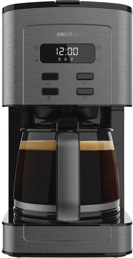Caffettiera programmabile 24 ore con display LCD e tappo antidrip - capacità 1,3L per 12 tazze di caffè