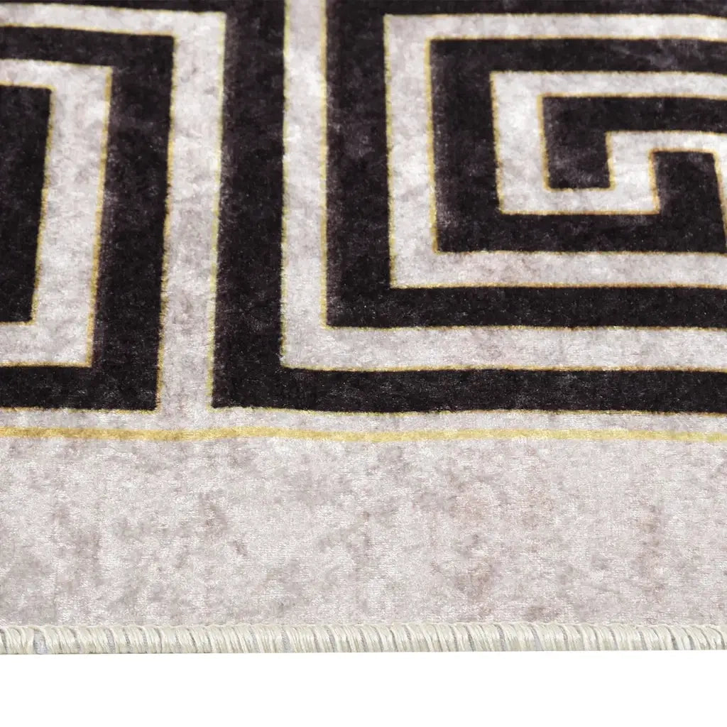 Tappeto Lavabile 160x230 cm Beige Chiaro 337949