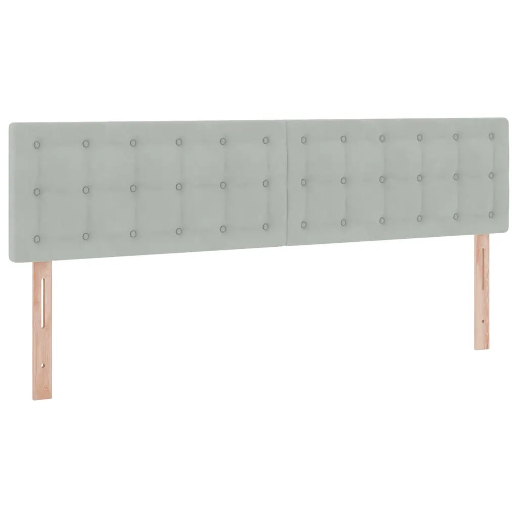 Letto con contenitore e LED Grigio chiaro 180 x 200 cm Velluto 3371529