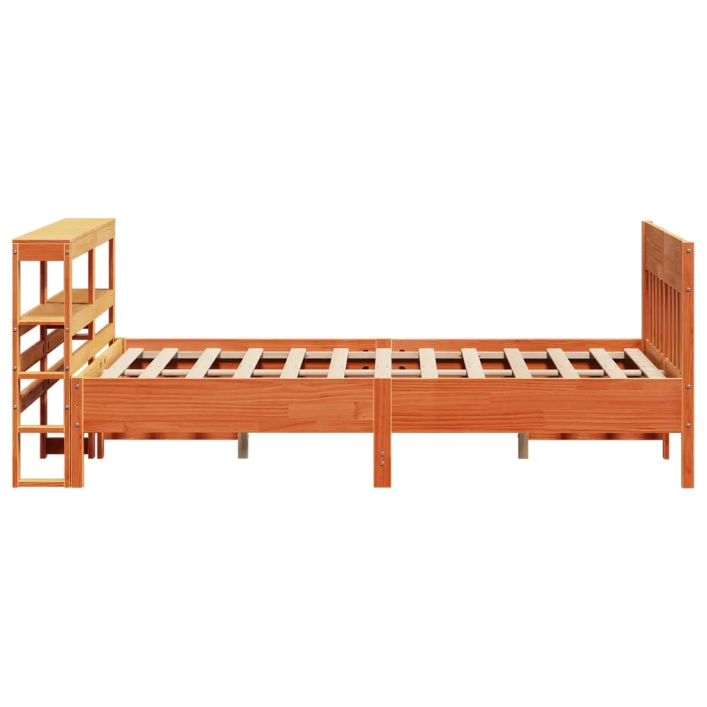 Letto senza Materasso Marrone Cera 120x190 cm in Legno di Pino