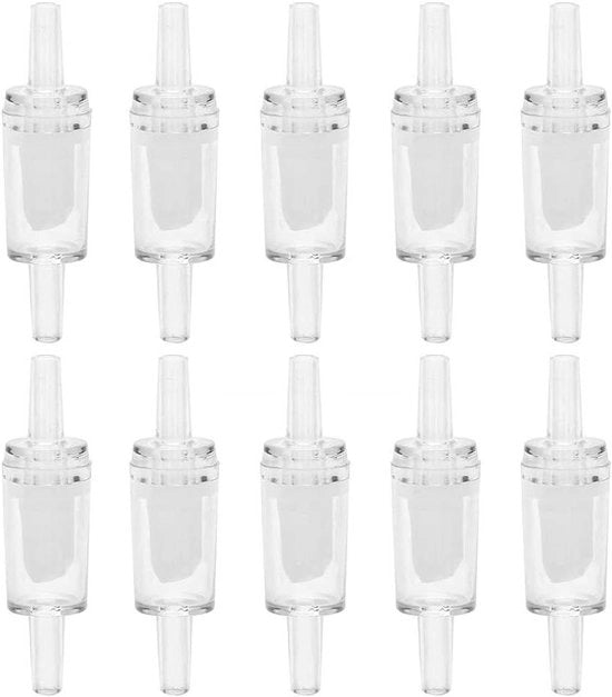 Accessori per acquario - 10 pezzi - Valvola di controllo della circolazione dell'aria e valvola di ritorno - Bianco