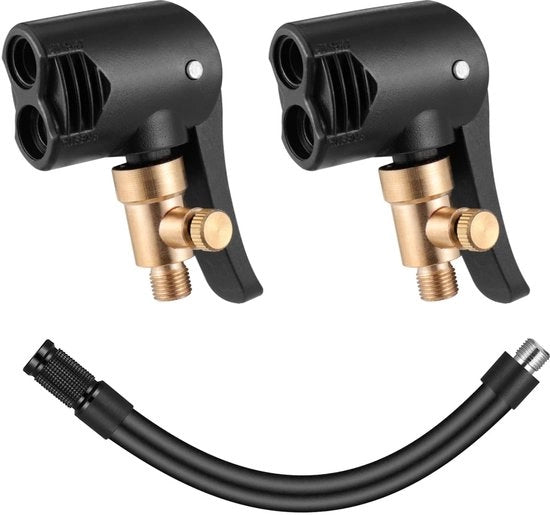 Kit di sostituzione per l'aria - 2 pezzi di clip di aria per pneumatici - Slang per pneumatici - Inflazione pneumatici - Previene la fuga d'aria - Adatto per inneschi da 5-6 mm - Pomp per pneumatici