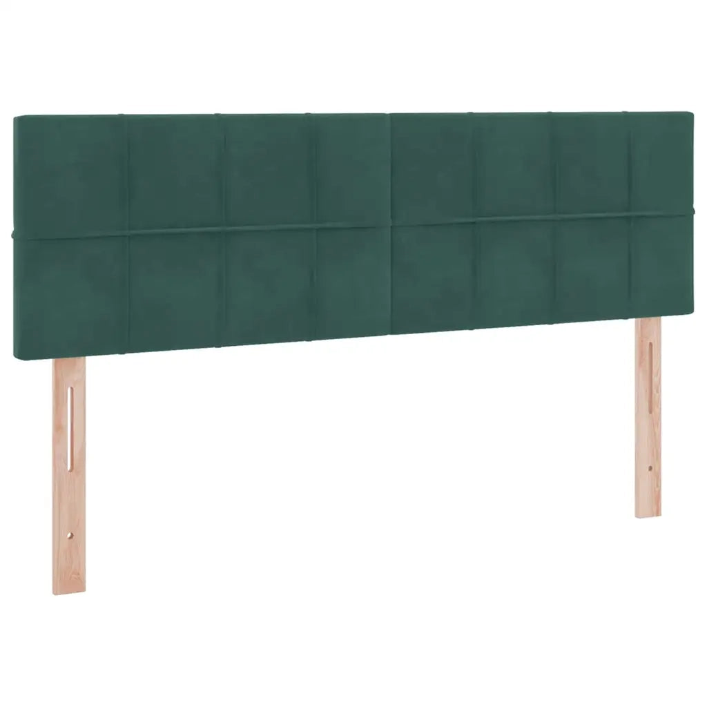 Letto con contenitore e LED Verde Scuro 140 x 200 cm Velluto 3371400