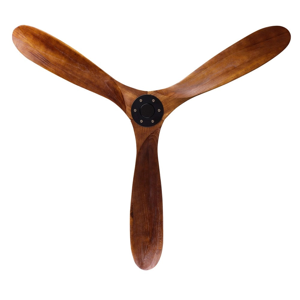 Ventilatore da soffitto 60 pollici ¨C Minimal ¨C colore noce effetto legno impermeabile per giardino esterno terrazzo